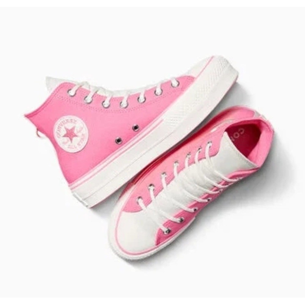 CONVERSE Women's Chuck Taylor All Star Lift Platform Retro Sneaker‎ Pink Sz 8.5 - Picture 5 of 7